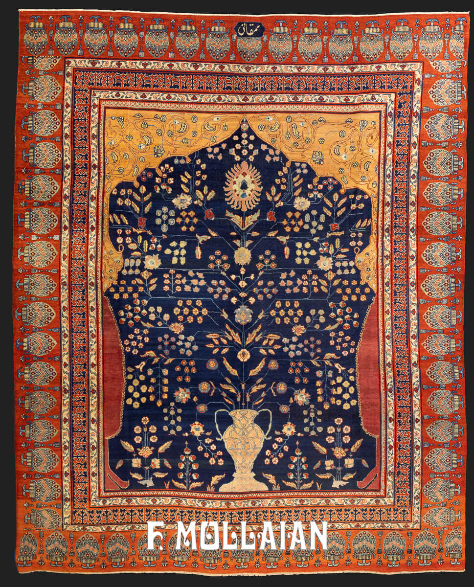 Tappeto Antico Decorativo Tabriz Firmato n°:88160831